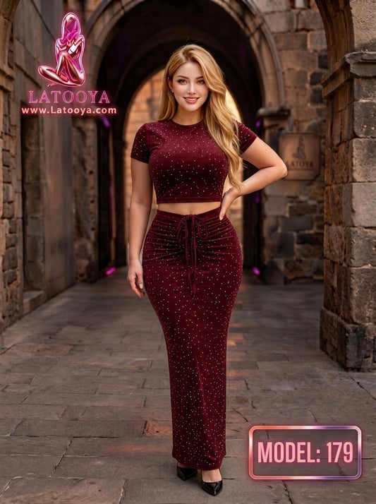 طقم استراس ماكسي - كود 179